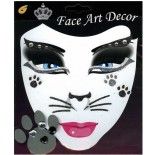 Chaks 88 191513B, Maquillage visage autocollant Chat