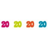 Chaks 20015, Sachet de 100 confettis de table anniversaire 20 ans