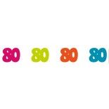 Chaks 20023, Sachet de 100 confettis de table anniversaire 80 ans