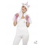 P'TIT Clown re21020 - Set déguisement Cape capuche et manchettes Licorne