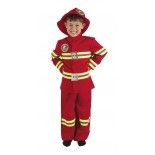 P'TIT Clown re21089 - Déguisement enfant Pompier rouge 10/12 ans