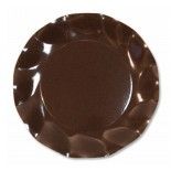 Paquet de 10 assiettes 21cm Chocolat