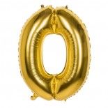 Ballon mylar 86cm CHIFFRE 0, OR