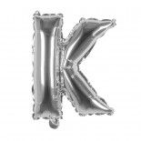 Ballon aluminium mylar lettre K, argent