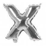 Ballon aluminium mylar lettre X, argent