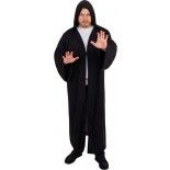 P'TIT Clown re22160 - Cape noire de sorcier à capuche adulte taille L/XL