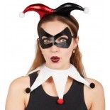 P'TIT Clown re22166, Set arlequin serre-tête, masque et collerette