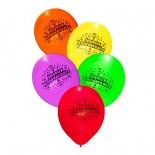 5 Ballons LED Joyeux Anniversaire Illooms®