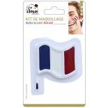 P'TIT Clown re22387, Palette de maquillage avec pinceau France Bleu Blanc Rouge