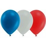 P'TIT Clown re22445 - Sachet de 12 ballons France Bleu Blanc Rouge 30 cm