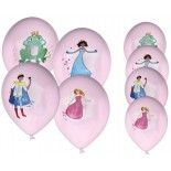 P'TIT Clown re22467 - Lot de 8 ballons anniversaire Princesses