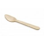 Lot de 20 petites CUILLERES à café écologiques en bois 11cm, Naturel