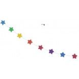 P'TIT Clown re22642 - Guirlande mini étoiles pailletées Multicolore