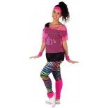 P'TIT Clown re22666 - T-shirt résille rose fluo