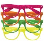 P'TIT Clown re22673 - Lot de 4 paires de Lunettes fluo