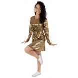 P'TIT Clown re22677 - Robe disco Or taille S/M