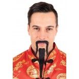 P'TIT Clown re22706 - Barbe et moustache de mandarin, noire