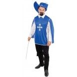 P'TIT Clown re22716 - Déguisement de mousquetaire bleu taille L/XL