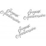 P'TIT Clown re22727 - Lot de 30 confettis pailletés Joyeux Anniversaire Argent