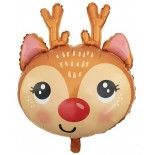 P'TIT Clown re22809, Ballon alu petit renne 55 cm