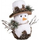 P'TIT Clown re22847, Déco Noel Bonhomme de neige 26 cm