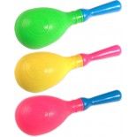 Maxi Maracas plastique colorée (par 1)