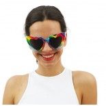 P'TIT Clown re23258 - Lunettes coeur Pride arc-en-ciel