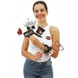 P'TIT Clown re23274 - Set photobooth 12 pièces Saint Valentin