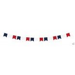P'TIT Clown re23309 - Guirlande drapeaux fanions France bleu, blanc, rouge 3m
