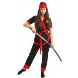 P'TIT Clown re23334 - Déguisement de ninja rouge femme taille S/M