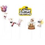 P'TIT Clown re23342, Lot de 6 piques à gâteau Lapins Crétins