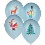 P'TIT Clown re23424 - Lot de 8 ballons déco de Noël 30 cm