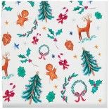 P'TIT Clown re23432 - Lot de 8 serviettes déco de Noël