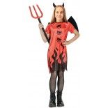 P'TIT Clown re23523 - Déguisement de diablesse rouge enfant 7/9 ans