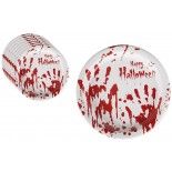 P'TIT Clown re23594 - Lot de 8 assiettes Halloween sanglante