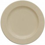 Paquet de 8 Assiettes RIGHE carton écologiques 27 cm, Crème