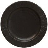 Paquet de 8 Assiettes RIGHE carton écologiques 27 cm, Noir