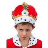 Chaks 10 250411, Couronne Roi / Empereur en velours rouge/or, Enfant