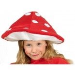 Chaks 10 250418, Chapeau champignon rouge à pois blancs, Enfant