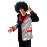 Chaks 35 250882 04, Veste disco paillettes sequin tricolore, adulte homme