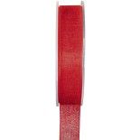 Ruban organdi 7 mm x 20m, Rouge