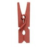 Sachet de 24 MINI-Pinces en bois, Terracotta