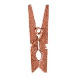 Sachet de 24 mini-pinces en bois métallisé, Rose Gold