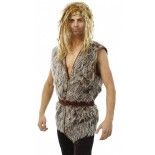 Chaks 35 295217 05, Gilet Peluche viking avec ceinture adulte, Brun