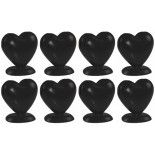 Lot de 8 Porte-cartes Coeur en résine 5cm, Noir