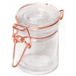 Lot de 12 Pots à Confiture en verre 6cm (fermeture métallique ROSE GOLD)