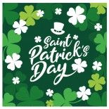 Sachet de 12 Serviettes papier St Patrick 33x33cm