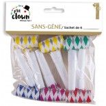 P'TIT Clown re32126 - Sachet de 6 Sans-gênes colorés