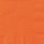 Sachet de 20 Serviettes en papier Orange 33 x 33 cm