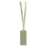 Sachet de 12 marque places rectangle AVEC ruban, vert Olive